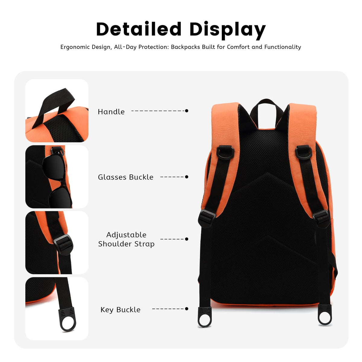 Lanola orange shoulder straps offering breathable support