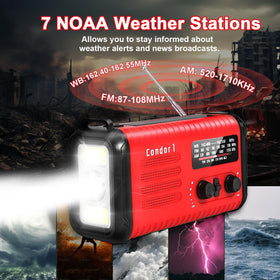 Lanshanchu NOAA/AM/FM band display for weather alerts.