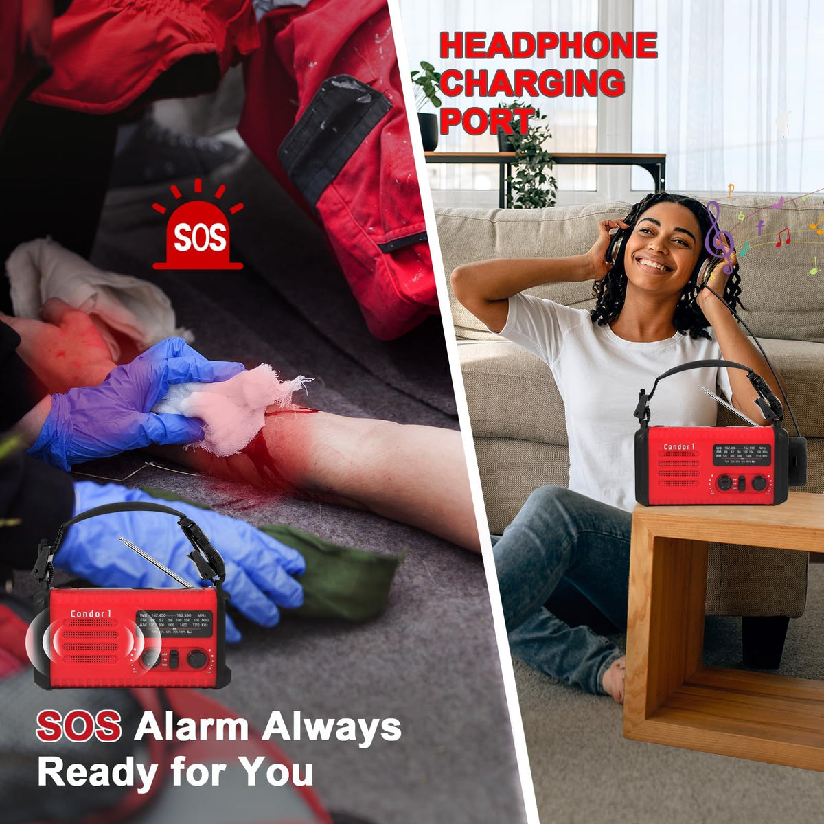 Lanshanchu portable emergency radio compact and easy to carry.