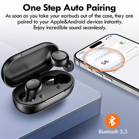 Lanteso earbuds 10mm driver bass for rich, powerful sound.