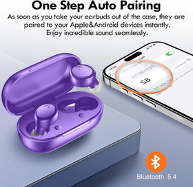 Lanteso earbuds Bluetooth 5.4 enabling fast, stable wireless pairing.