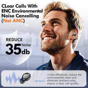 Lanteso ergonomic-fit earbuds ideal for workouts and daily wear.