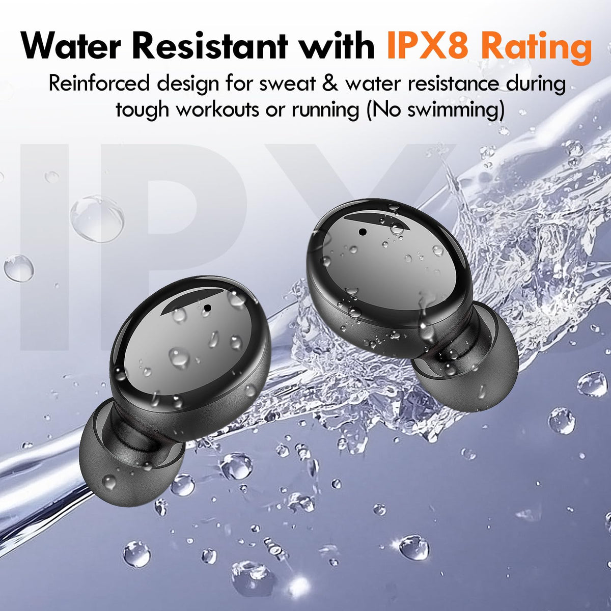 Lanteso IPX5 waterproof rating protects against sweat and rain.
