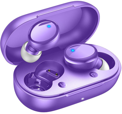 Lanteso true wireless earbuds charging case for quick power on the go.