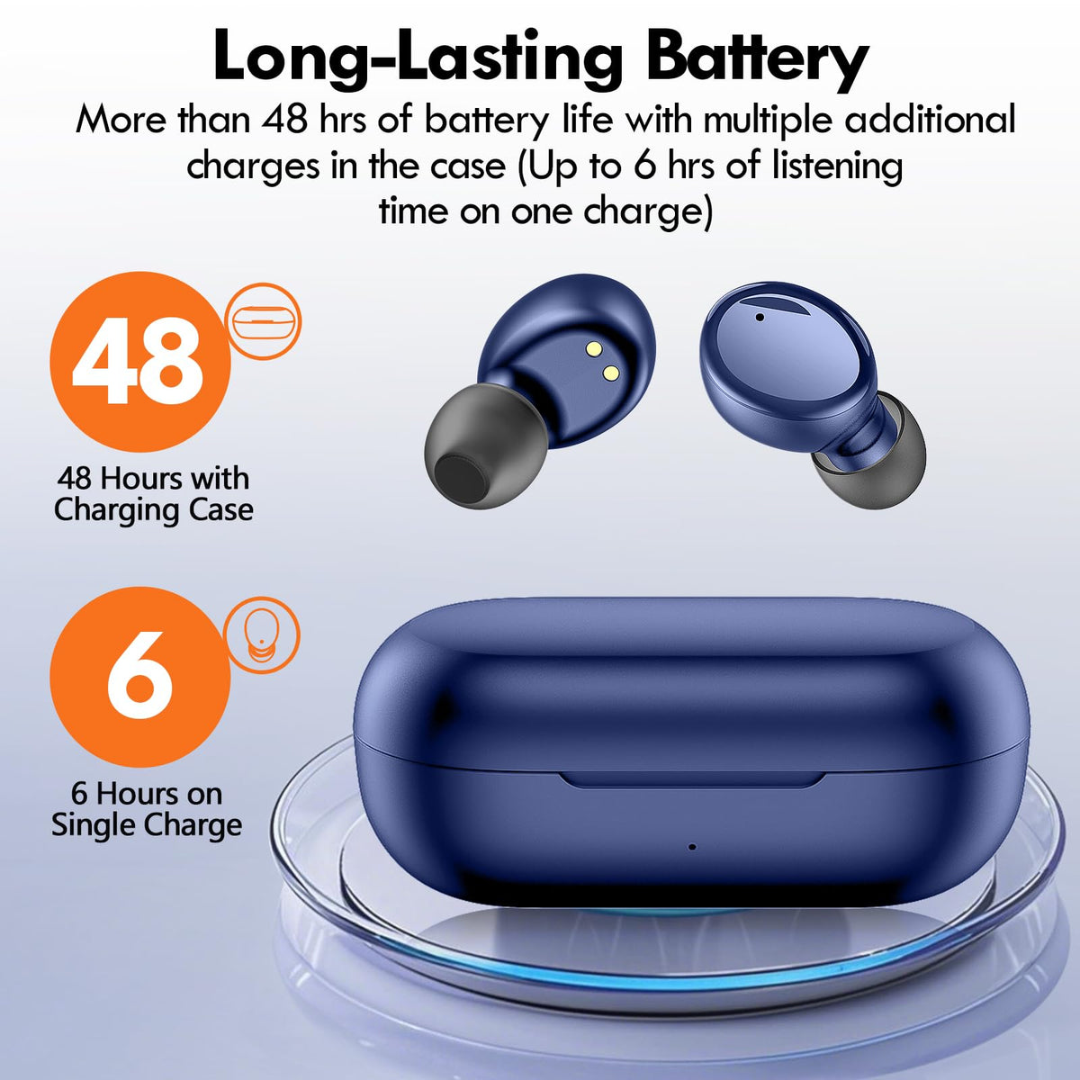 Lanteso true wireless earbuds in charging case ready for quick pairing