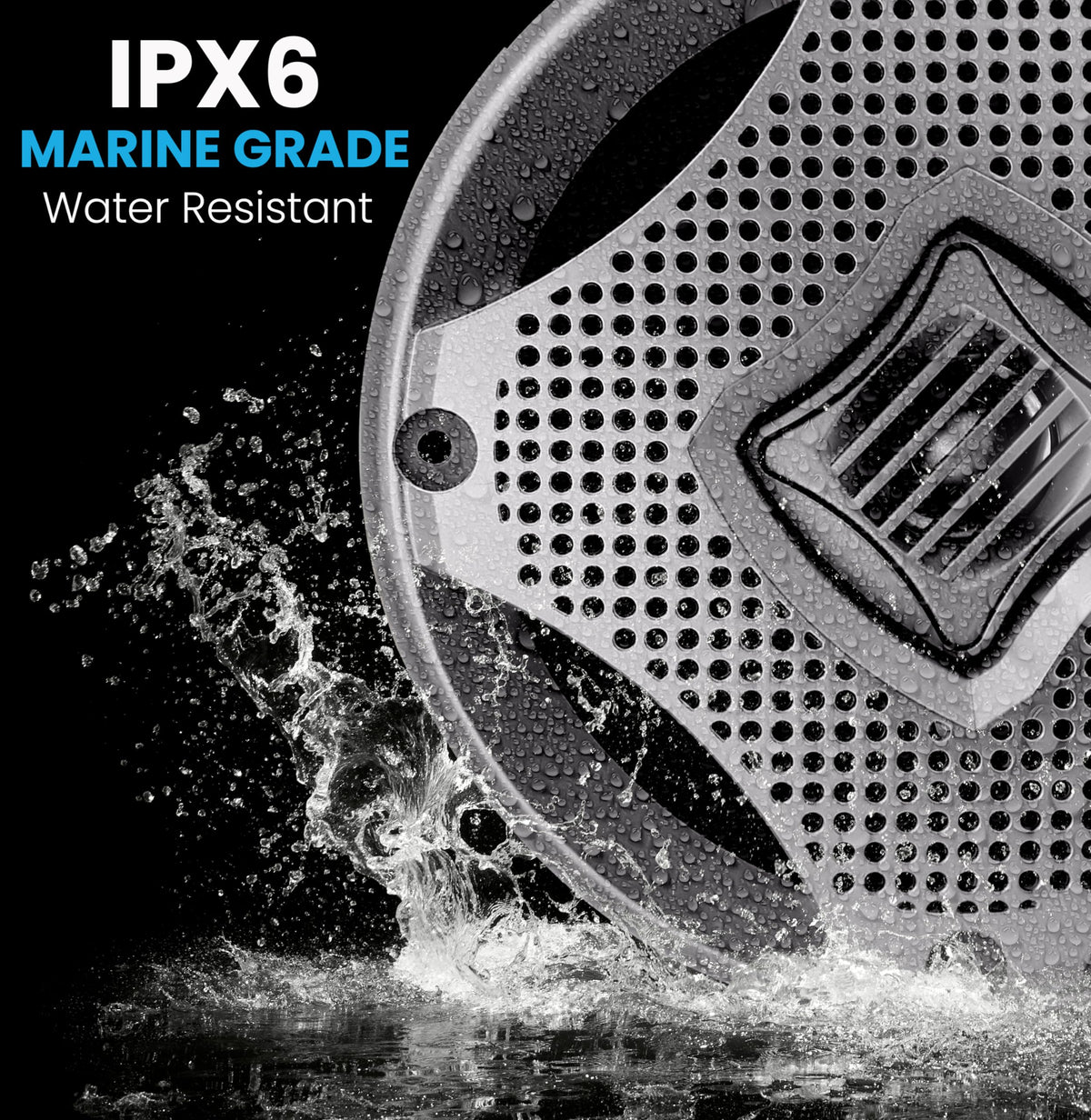 Pyle Lanzar side profile showing shallow mounting depth for tight marine installations