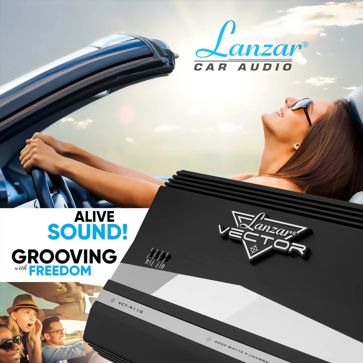 Lanzar VCT4110 compact design fits tight car dashboards