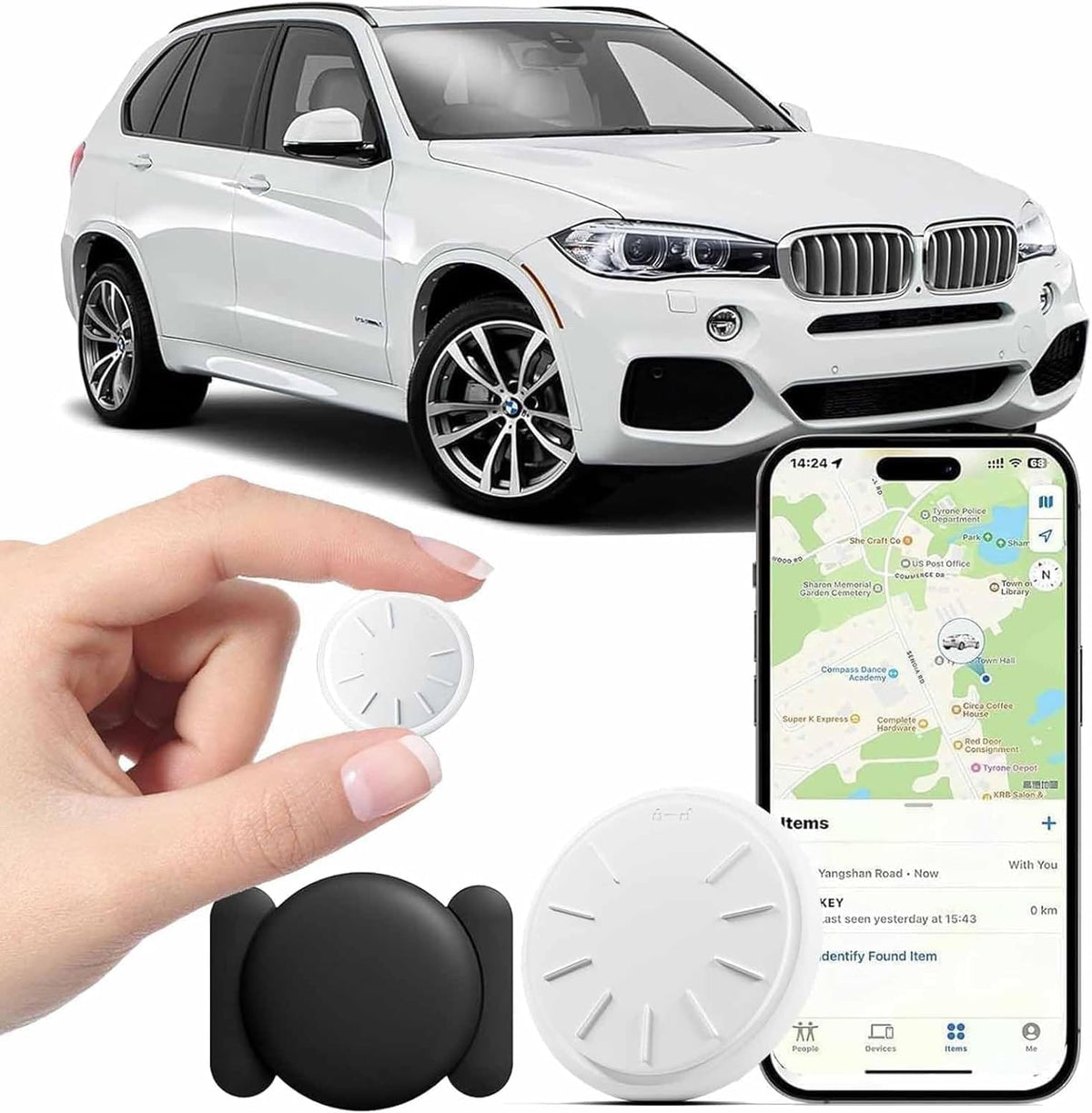 LAOLASEED GPS Tracker with compact magnetic case for discreet vehicle mounting
