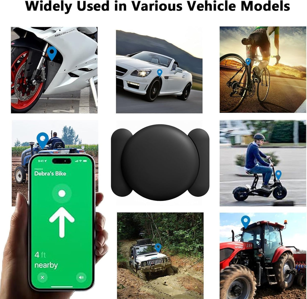 Hidden placement on a metal surface for discreet tracking