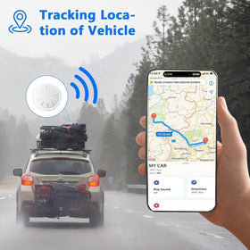 LAOLASEED mini GPS tracker attached under a metal surface for covert tracking.