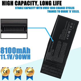 LAQUEENA 9-cell 8100mAh battery offering longer run time for portable use