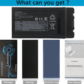 LAQUEENA battery pack inside box ready for replacement in Toughbook 54.