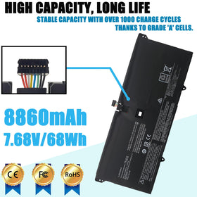LAQUEENA battery top label closeup confirming part numbers and compatibility