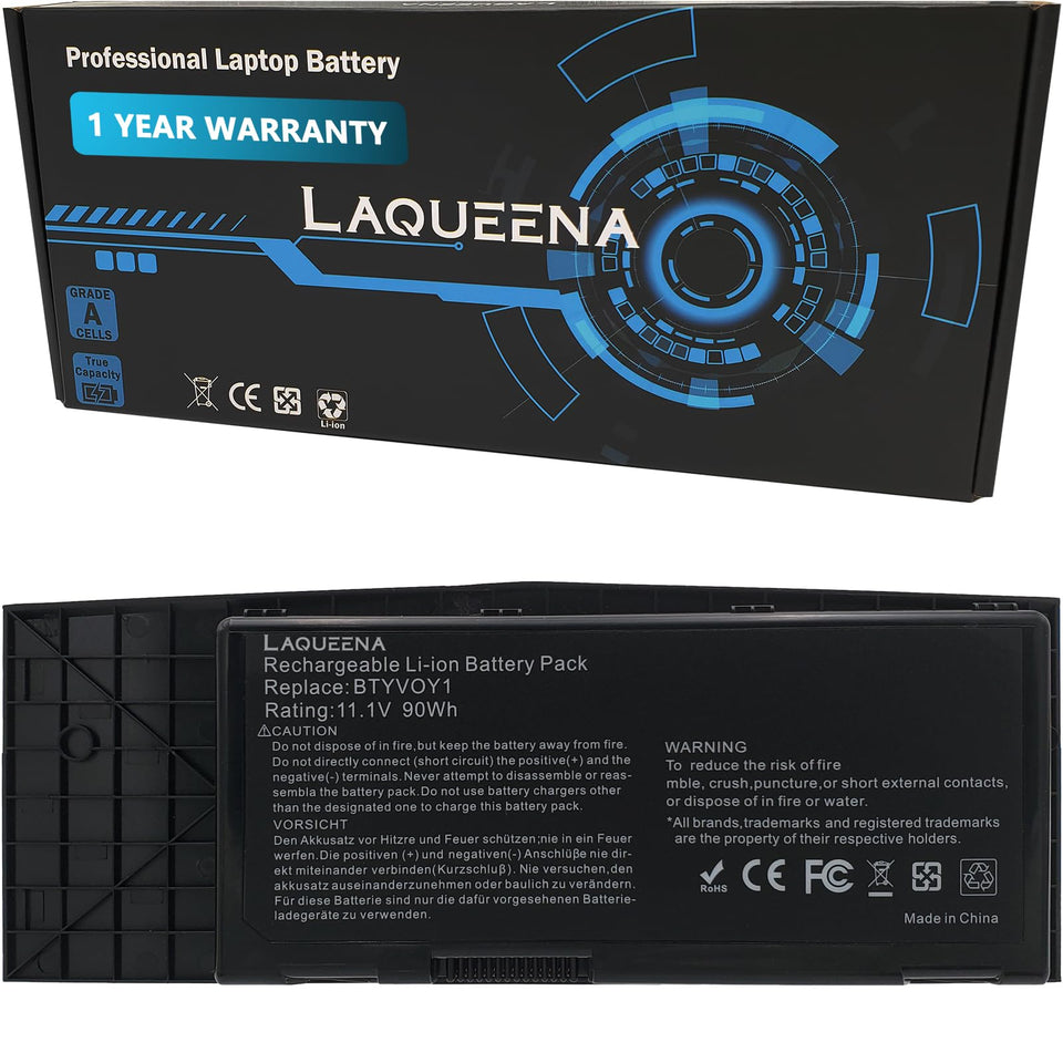 LAQUEENA BTYVOY1 battery for Alienware M17x R3/R4 ready for extended power sessions