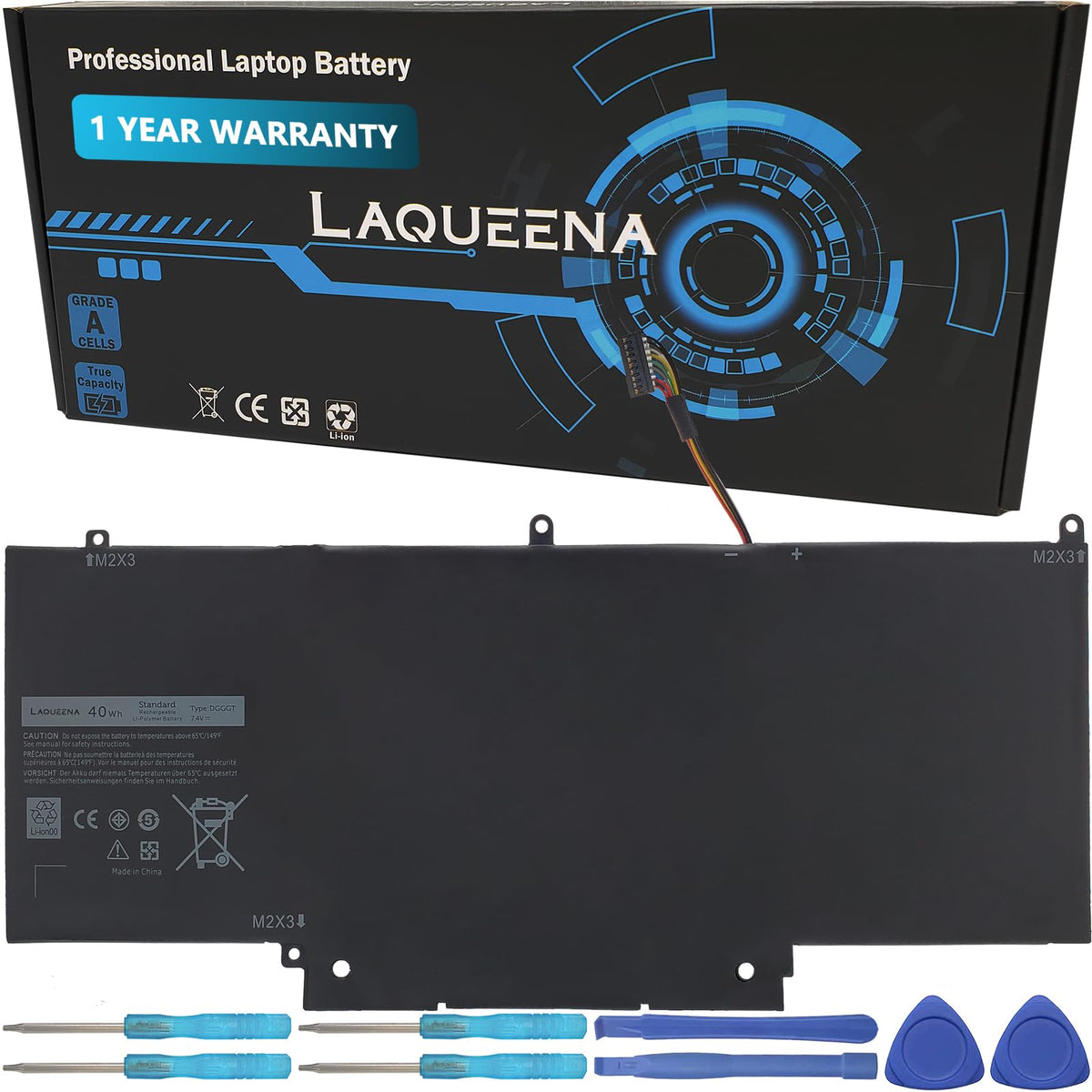 LAQUEENA battery front view showing model and clean fit benefit