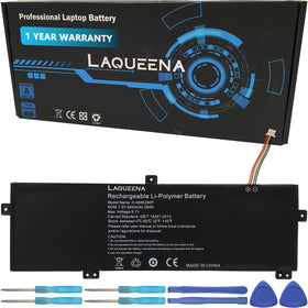 LAQUEENA front packaging showing replacement battery and model compatibility, assures fit