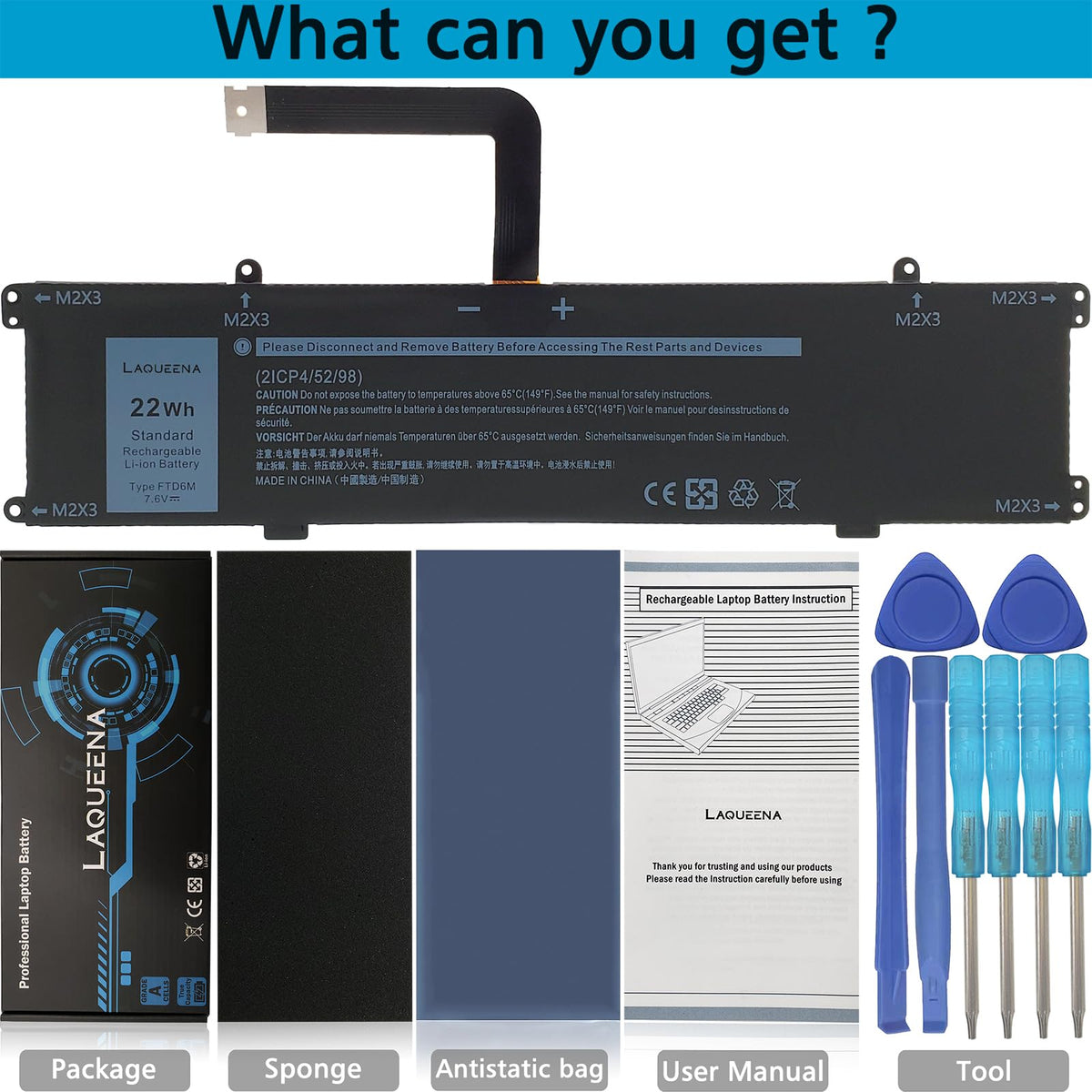 LAQUEENA FTD6M compatibility with Latitude 7285 for easy replacement