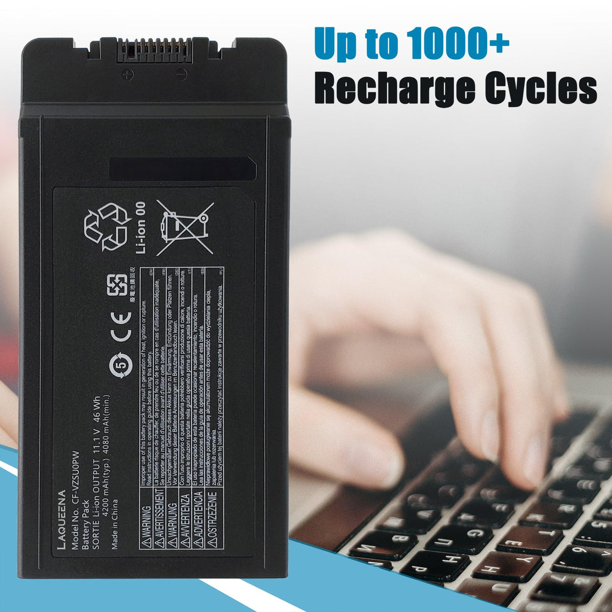 LAQUEENA Toughbook 54 compatible battery ready for field use.