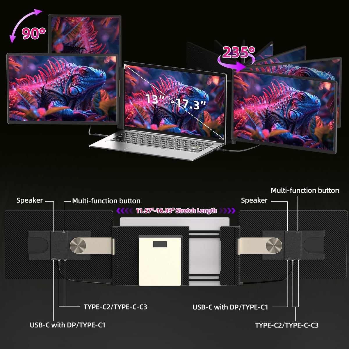 Larksmile IPS panel close-up emphasizing crisp visuals for work and study
