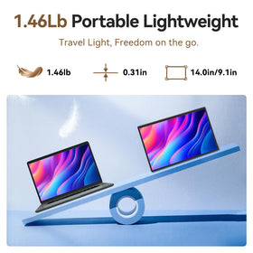 Larksmile lightweight travel monitor is ideal for productivity and entertainment on the road.