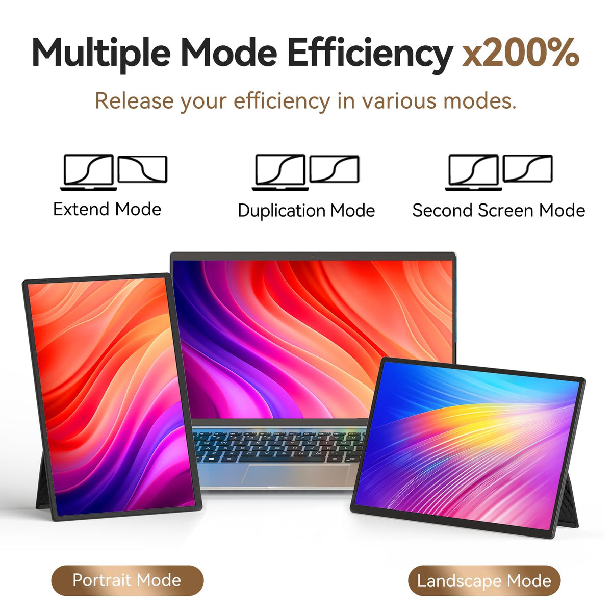 Larksmile extended display for multi-monitor productivity on a laptop