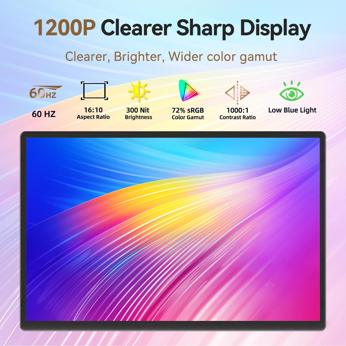 Larksmile matte anti-glare surface reduces eye strain during long sessions