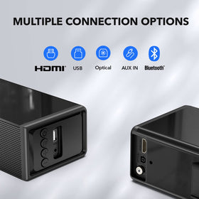 LARKSOUND 2.1 CH Bluetooth connectivity and wireless pairing options.