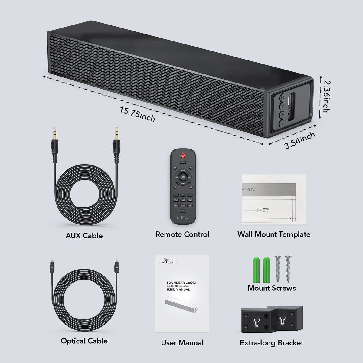 LARKSOUND in living room playing movie audio to enhance dialogue and effects
