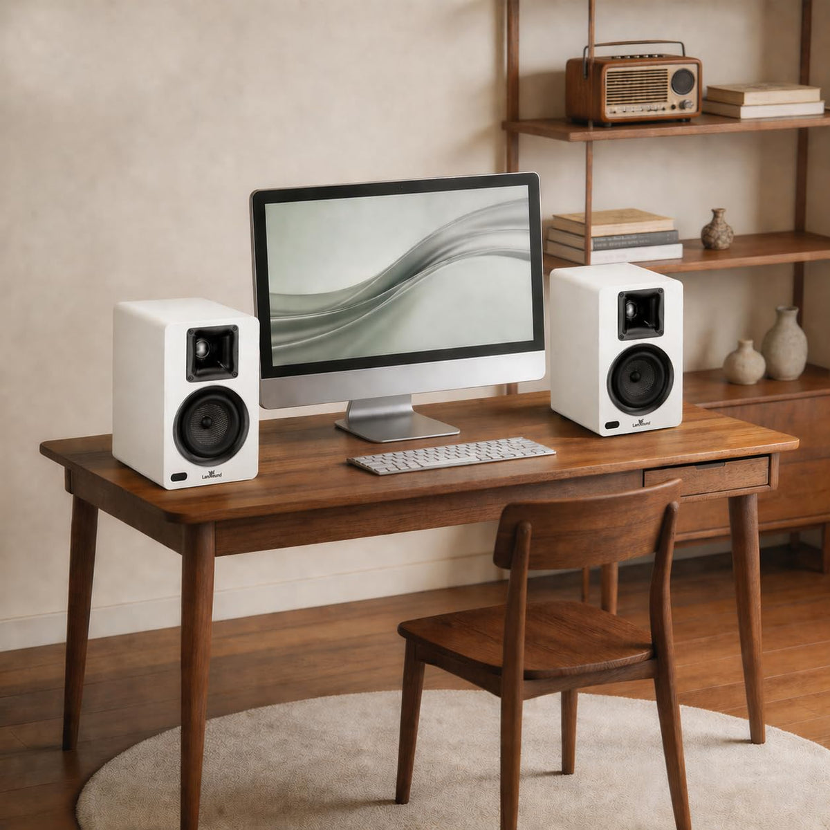 LARKSOUND precision 2-way crossover ensures balanced mids with no frequency overlap.