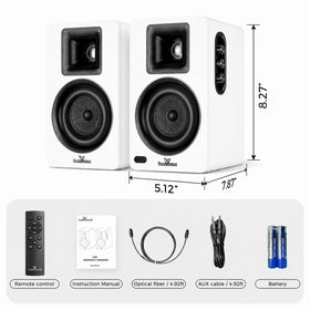 LARKSOUND built-in amp simplifies setup for TV, PC, or smartphone listening.