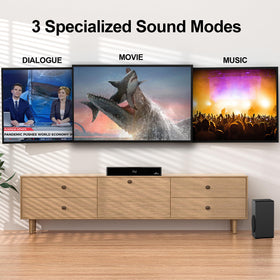 LARKSOUND subwoofer side profile highlighting compact design and deep bass