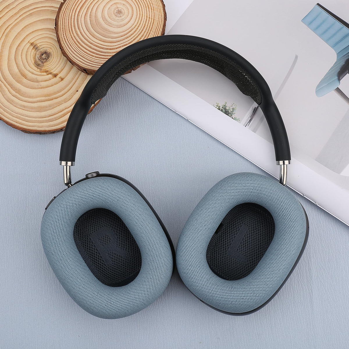 Laselan airpods max cushions memory-foam layer delivers soft support and quick rebound for prolonged wear