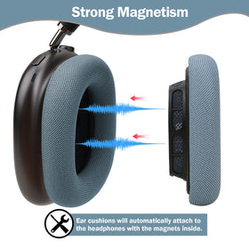 Laselan airpods max cushions protein-leather cover adds durability and a premium feel