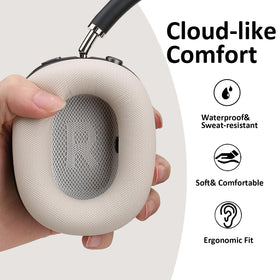 Laselan AirPods Max ear pads violet finish with soft memory foam for long sessions.