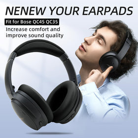 Laselan Bose QC35 earpads memory foam for superior isolation.