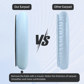 Laselan memory foam earpads close-up highlighting plush cushioning and isolation.