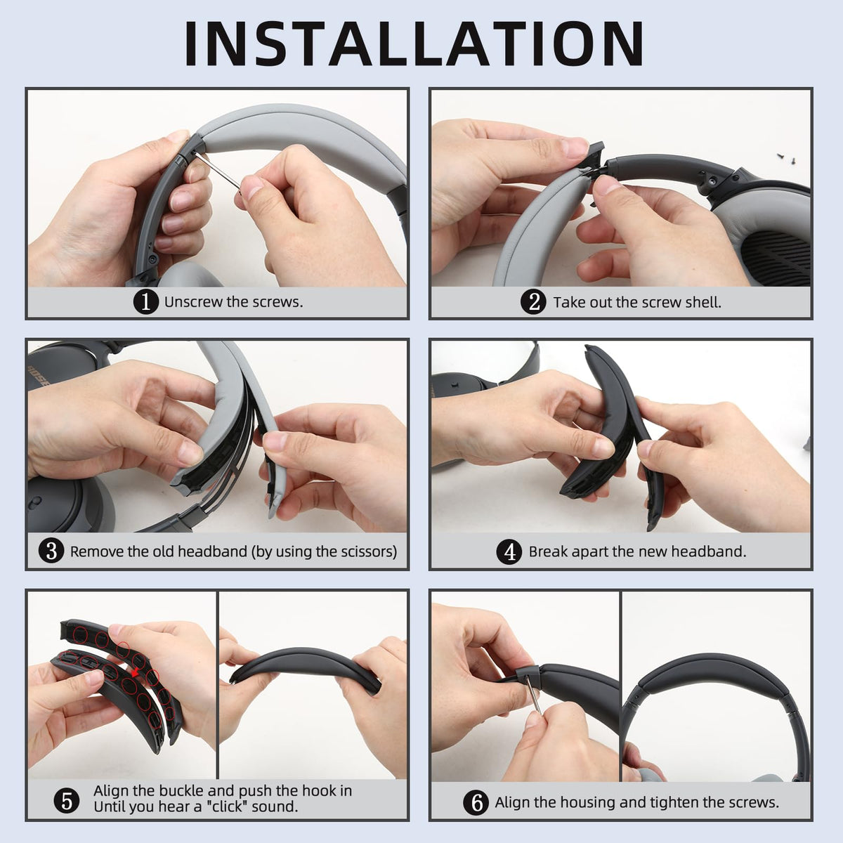 Close-up of Laselan memory foam earpads showing soft surface.