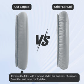 Premium memory foam improves seal and comfort for immersive listening.