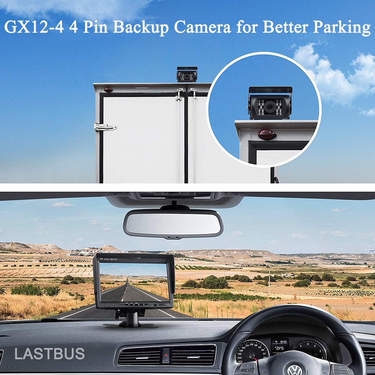 LASTBUS night vision with IR LEDs provides clear rear visibility in low light.