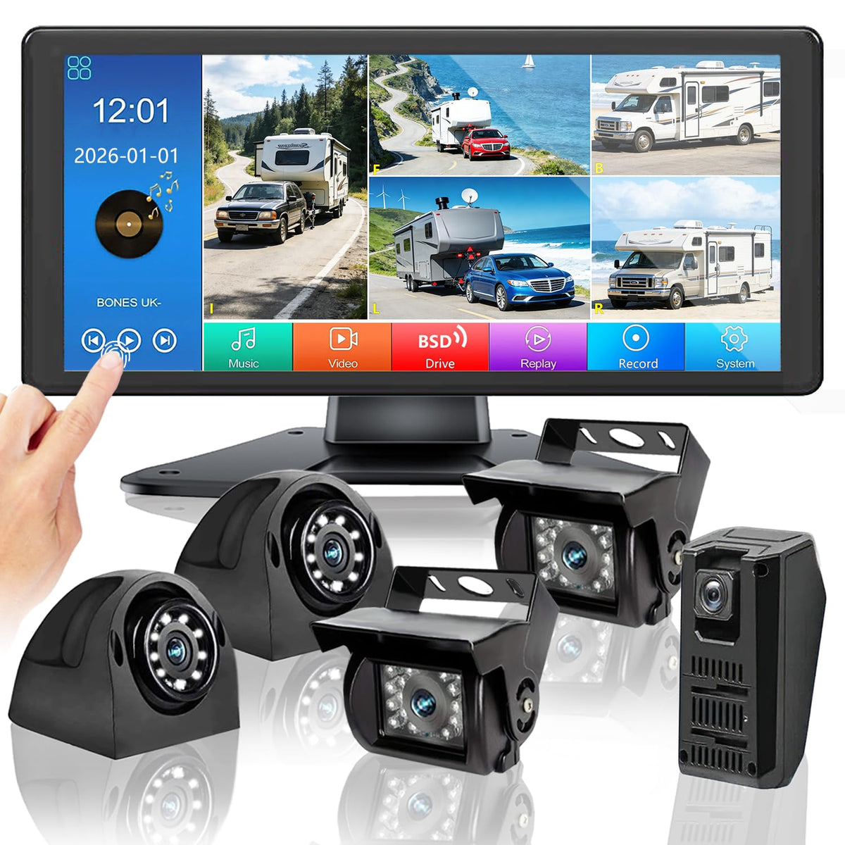 LASTBUS RV camera front view provides clear forward awareness for safer driving.