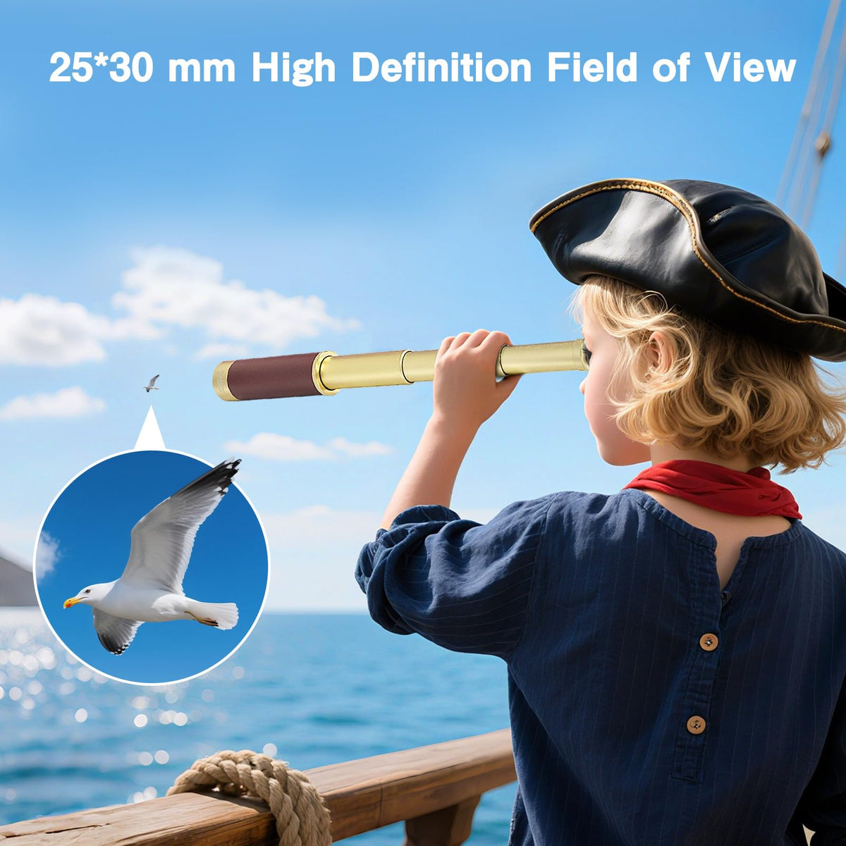 Laupha leather-wrapped handle provides a comfortable outdoor grip.