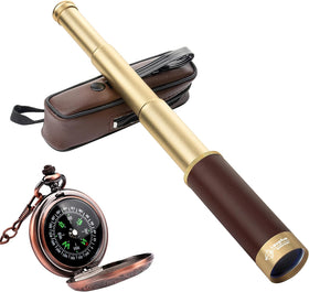 Laupha pirate telescope with 25x30 zoom for clear distant views outdoors.