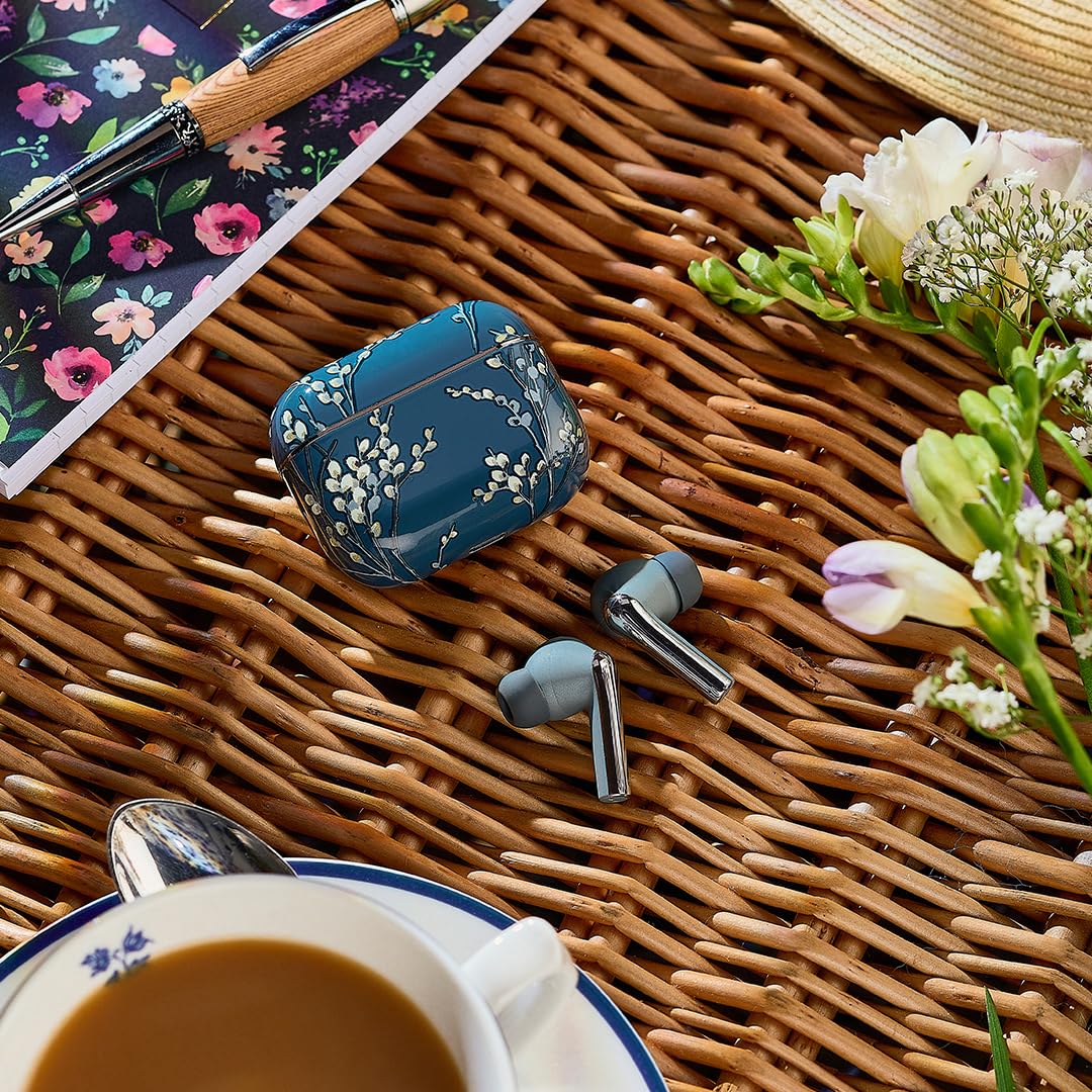 Laura Ashley Skylark earbud close-up highlighting build and sound ports for clarity