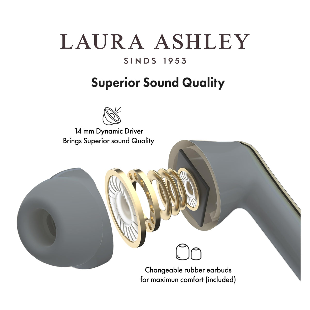 Laura Ashley Skylark on a desk lifestyle scene suggesting fashion and everyday convenience