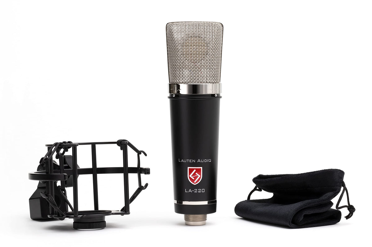 Lauten Audio LA-220 V2 1.25-inch capsule for detailed capture.