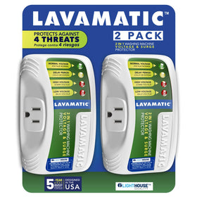 Lavamatic front view showing protective housing and outlets for clear identification and safety