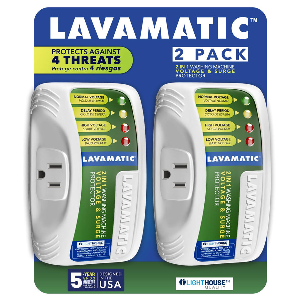Lavamatic front view showing protective housing and outlets for clear identification and safety