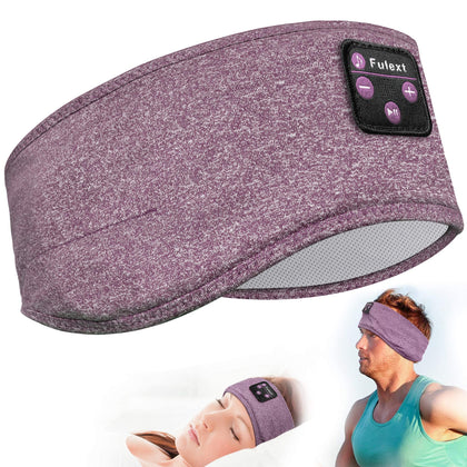 Lavince front view of headband showing stitching and slim speaker pockets for comfortable sleep