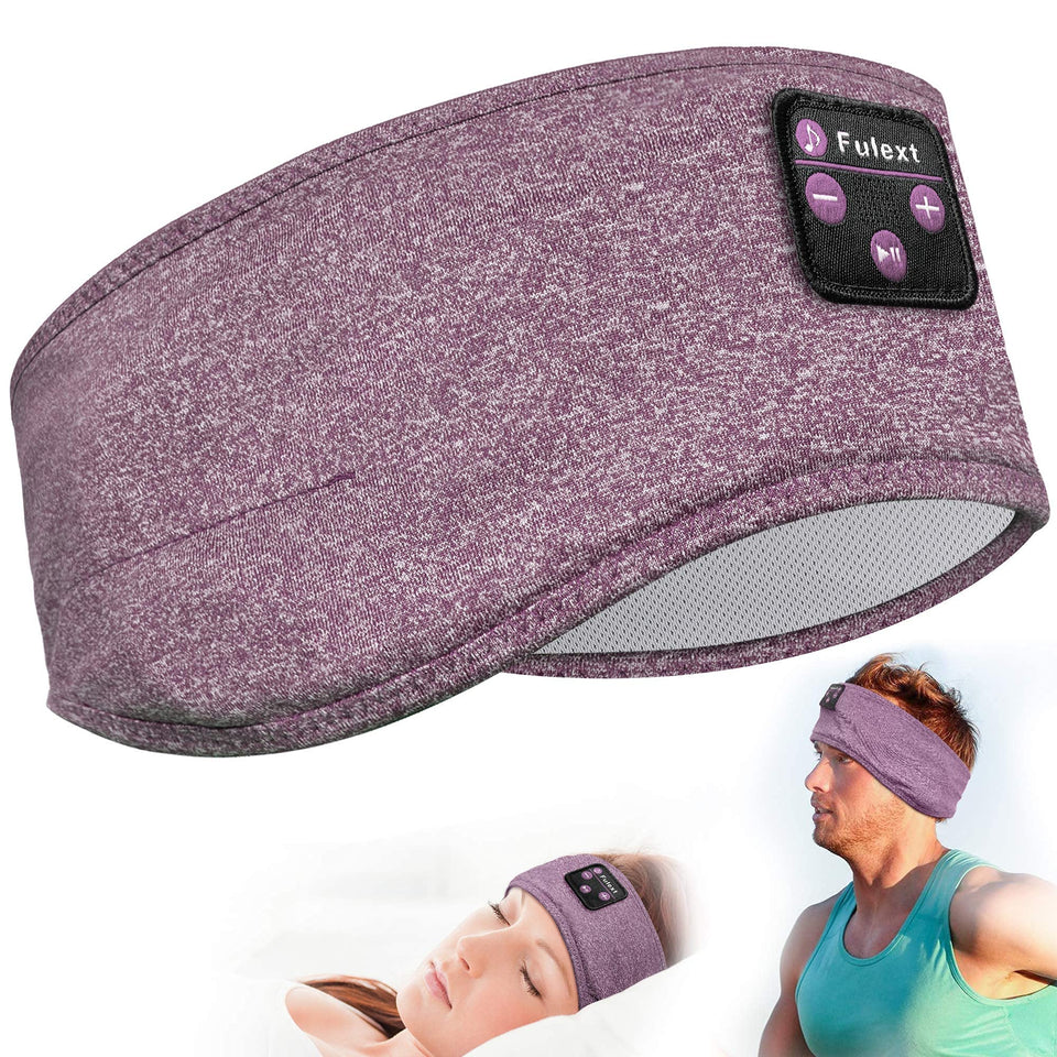 Lavince front view of headband showing stitching and slim speaker pockets for comfortable sleep