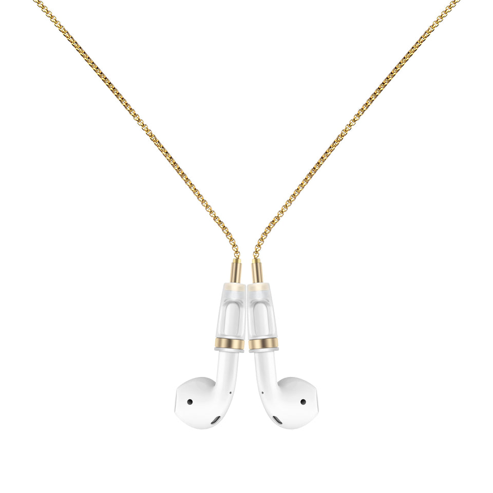 Lawonda AirPods anti-lost neck strap close-up shows magnetic clasp for secure wear.